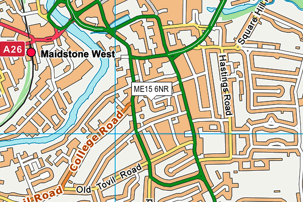 ME15 6NR map - OS VectorMap District (Ordnance Survey)