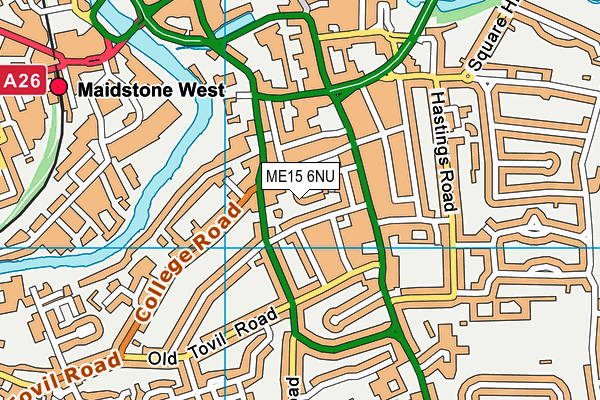 ME15 6NU map - OS VectorMap District (Ordnance Survey)