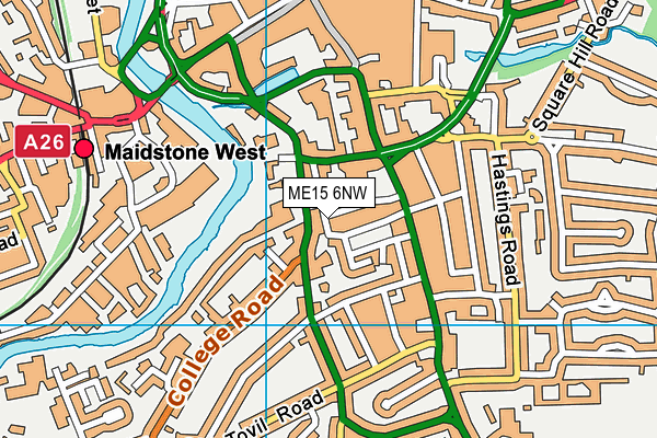 ME15 6NW map - OS VectorMap District (Ordnance Survey)