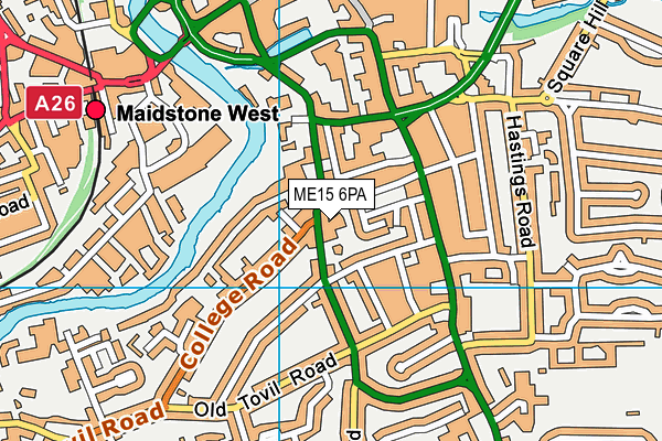 ME15 6PA map - OS VectorMap District (Ordnance Survey)