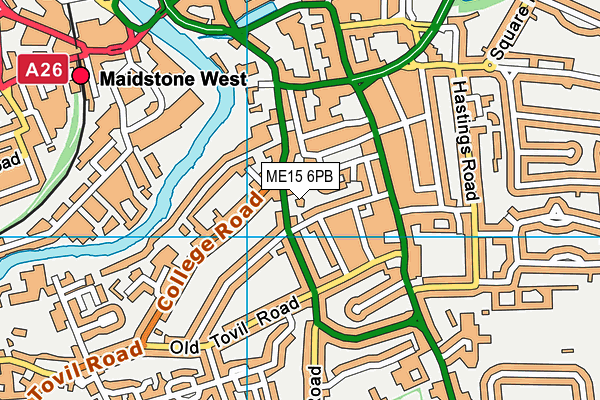 ME15 6PB map - OS VectorMap District (Ordnance Survey)