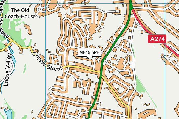 ME15 6PH map - OS VectorMap District (Ordnance Survey)