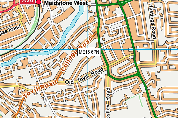 ME15 6PN map - OS VectorMap District (Ordnance Survey)