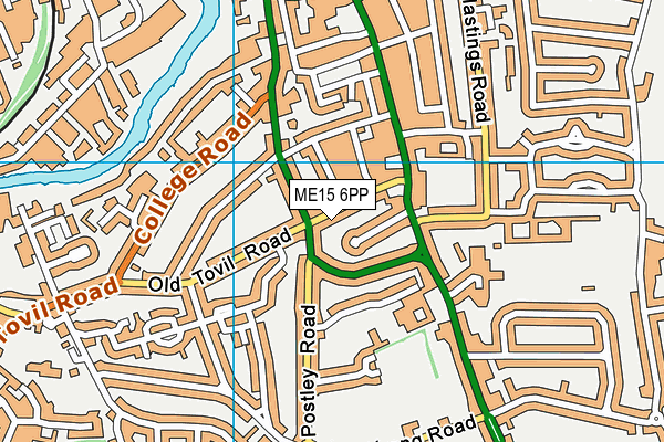 ME15 6PP map - OS VectorMap District (Ordnance Survey)