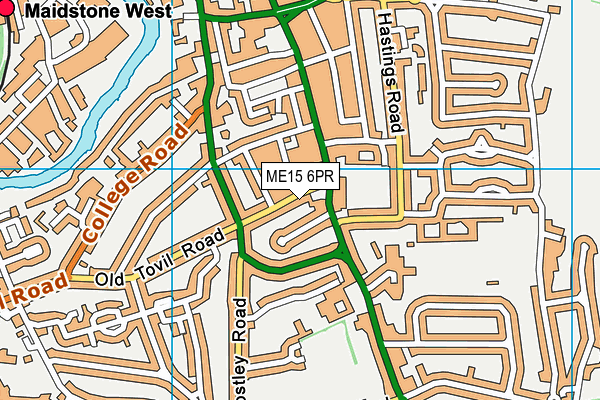 ME15 6PR map - OS VectorMap District (Ordnance Survey)