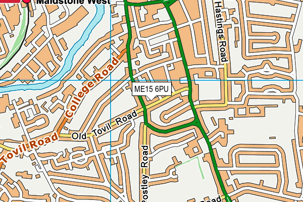 ME15 6PU map - OS VectorMap District (Ordnance Survey)