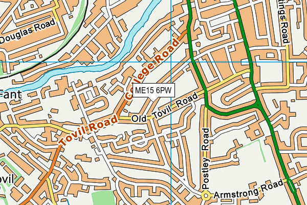 ME15 6PW map - OS VectorMap District (Ordnance Survey)