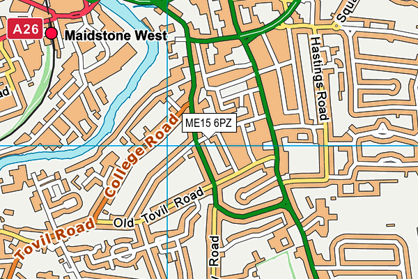 ME15 6PZ map - OS VectorMap District (Ordnance Survey)