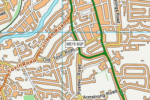 ME15 6QF map - OS VectorMap District (Ordnance Survey)