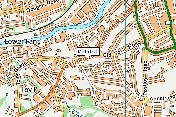 ME15 6QL map - OS VectorMap District (Ordnance Survey)