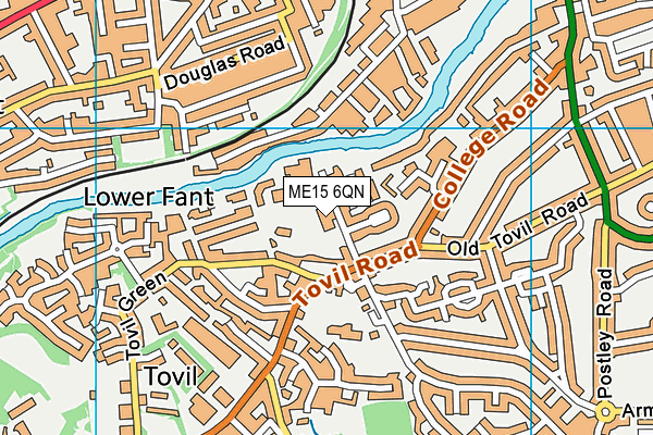 Archbishop Courtenay Primary School map (ME15 6QN) - OS VectorMap District (Ordnance Survey)
