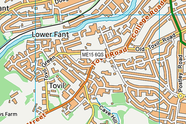 ME15 6QS map - OS VectorMap District (Ordnance Survey)