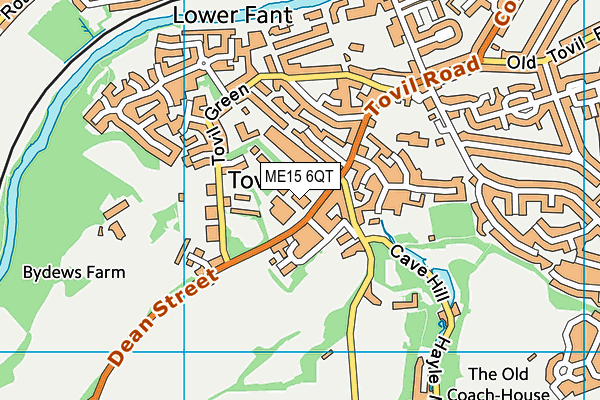 ME15 6QT map - OS VectorMap District (Ordnance Survey)