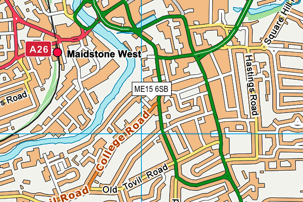 ME15 6SB map - OS VectorMap District (Ordnance Survey)