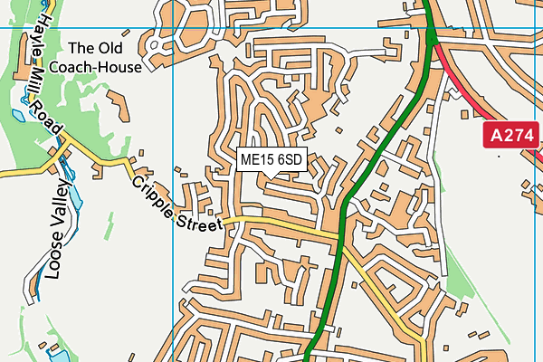 ME15 6SD map - OS VectorMap District (Ordnance Survey)