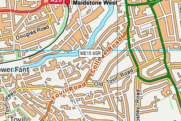 ME15 6SR map - OS VectorMap District (Ordnance Survey)