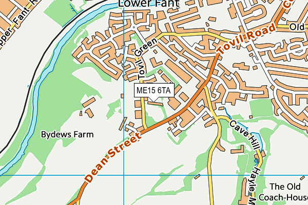 ME15 6TA map - OS VectorMap District (Ordnance Survey)