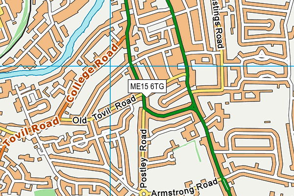 ME15 6TG map - OS VectorMap District (Ordnance Survey)