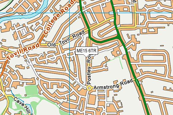 ME15 6TR map - OS VectorMap District (Ordnance Survey)