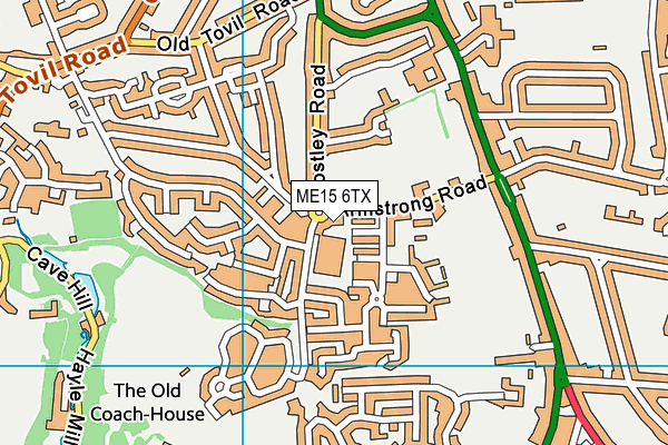 ME15 6TX map - OS VectorMap District (Ordnance Survey)