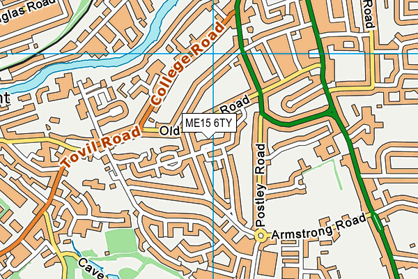 ME15 6TY map - OS VectorMap District (Ordnance Survey)