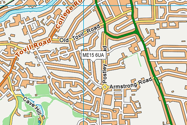 ME15 6UA map - OS VectorMap District (Ordnance Survey)