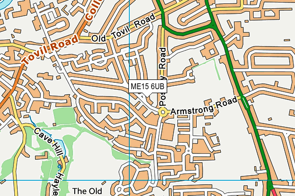 ME15 6UB map - OS VectorMap District (Ordnance Survey)