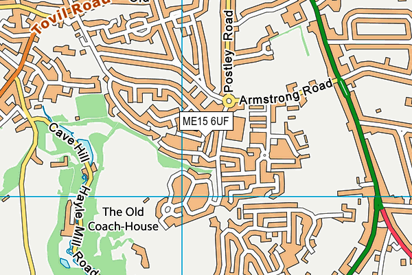 ME15 6UF map - OS VectorMap District (Ordnance Survey)