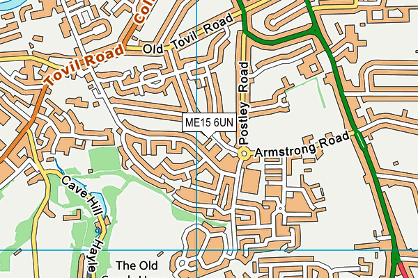 ME15 6UN map - OS VectorMap District (Ordnance Survey)