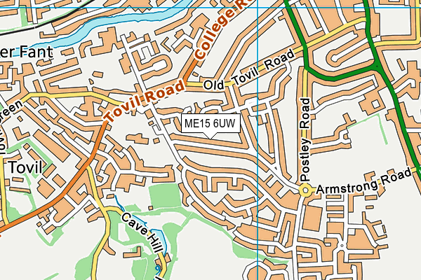 ME15 6UW map - OS VectorMap District (Ordnance Survey)