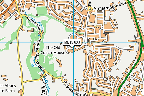 ME15 6XJ map - OS VectorMap District (Ordnance Survey)