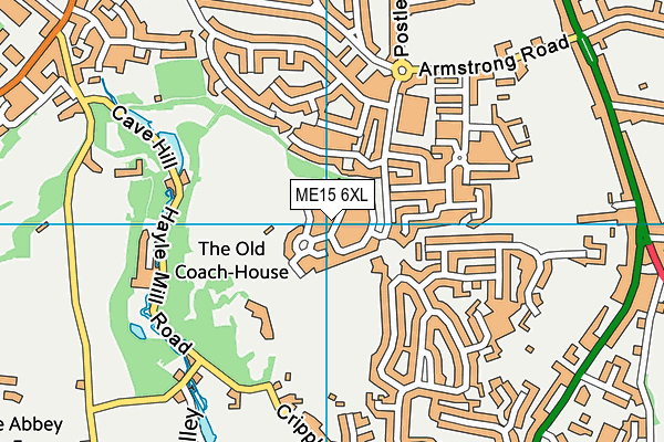ME15 6XL map - OS VectorMap District (Ordnance Survey)