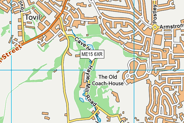 ME15 6XR map - OS VectorMap District (Ordnance Survey)