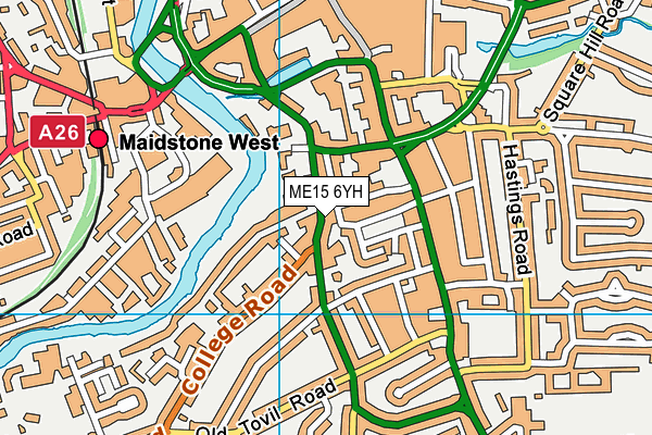 ME15 6YH map - OS VectorMap District (Ordnance Survey)