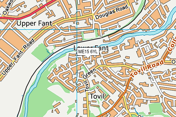 ME15 6YL map - OS VectorMap District (Ordnance Survey)