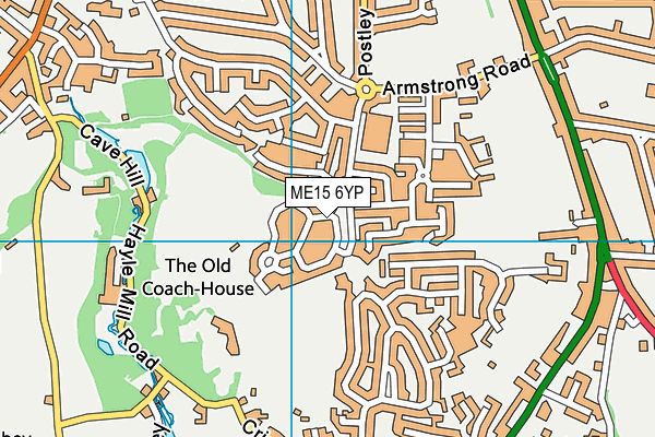 ME15 6YP map - OS VectorMap District (Ordnance Survey)