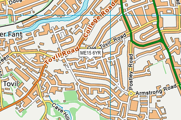 ME15 6YR map - OS VectorMap District (Ordnance Survey)