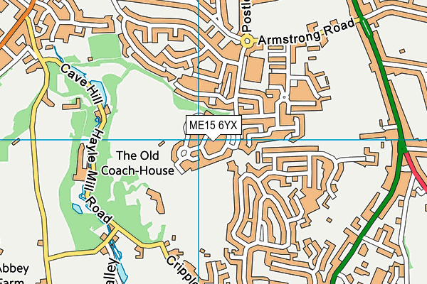 ME15 6YX map - OS VectorMap District (Ordnance Survey)