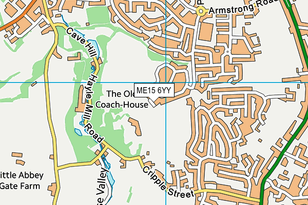 ME15 6YY map - OS VectorMap District (Ordnance Survey)