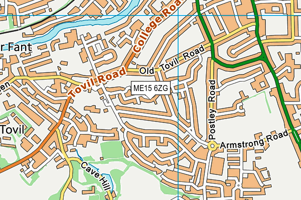 ME15 6ZG map - OS VectorMap District (Ordnance Survey)