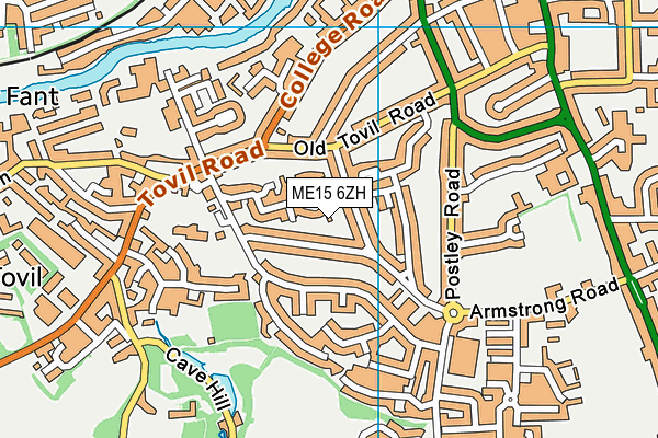 ME15 6ZH map - OS VectorMap District (Ordnance Survey)