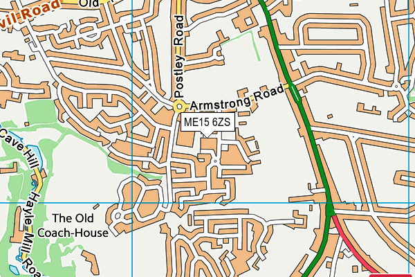 ME15 6ZS map - OS VectorMap District (Ordnance Survey)
