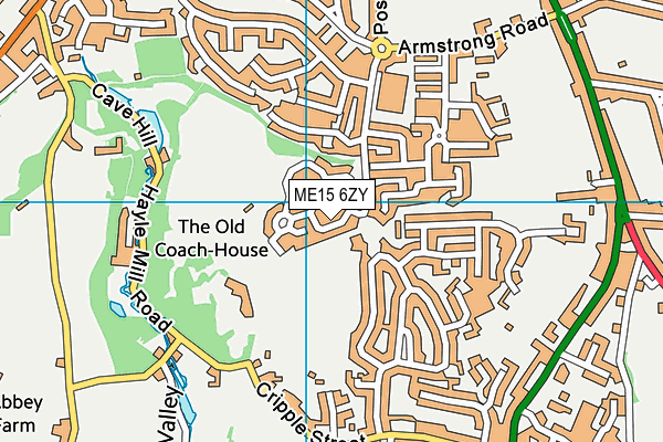 ME15 6ZY map - OS VectorMap District (Ordnance Survey)