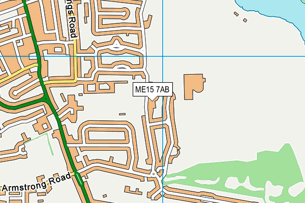 ME15 7AB map - OS VectorMap District (Ordnance Survey)