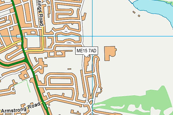 ME15 7AD map - OS VectorMap District (Ordnance Survey)