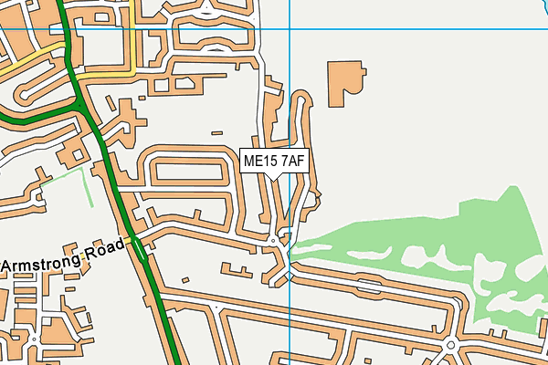ME15 7AF map - OS VectorMap District (Ordnance Survey)