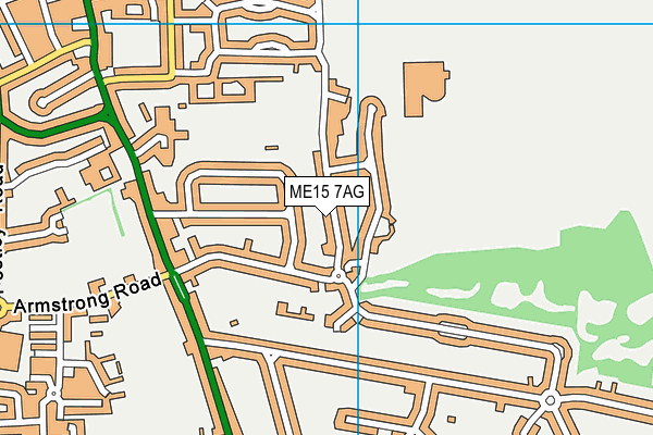 ME15 7AG map - OS VectorMap District (Ordnance Survey)