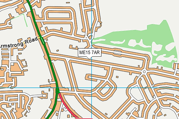ME15 7AR map - OS VectorMap District (Ordnance Survey)