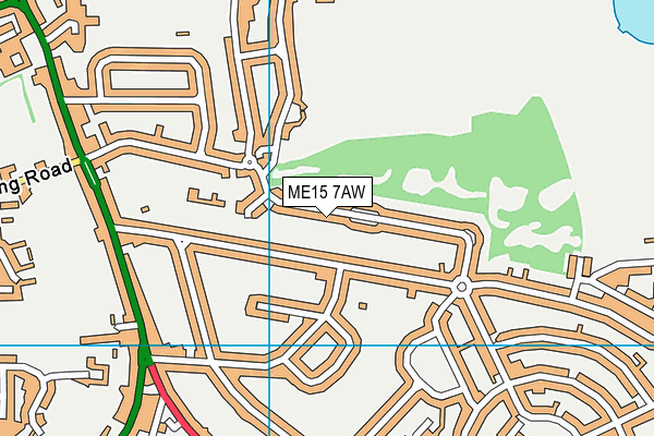 ME15 7AW map - OS VectorMap District (Ordnance Survey)