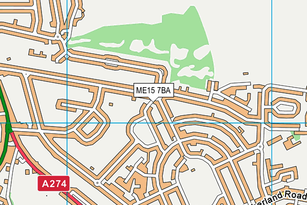 ME15 7BA map - OS VectorMap District (Ordnance Survey)
